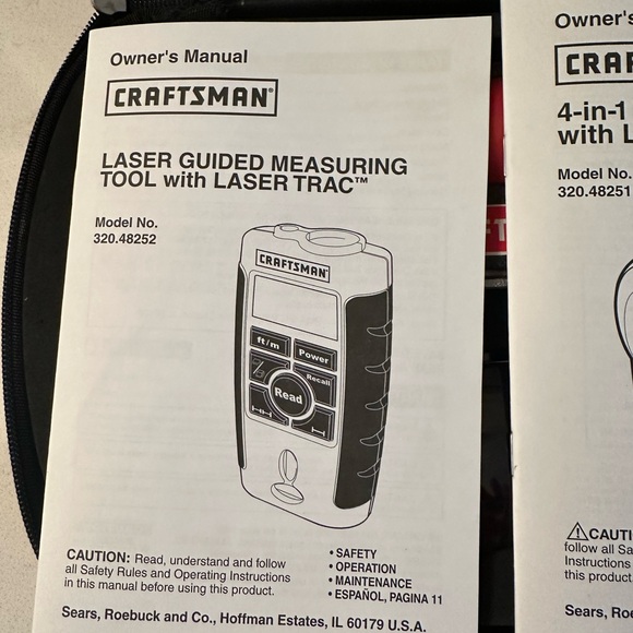 Craftsman 4 in 1 Laser Level 320.48251 Guided Measuring Tool 320.48252 working - Picture 5 of 7